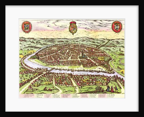 Hispalis (Seville) From Civitates Orbis Terrarum by Anonymous