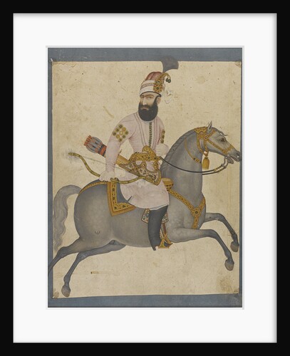 Portrait of Karim Khan Zand on horseback by Anonymous