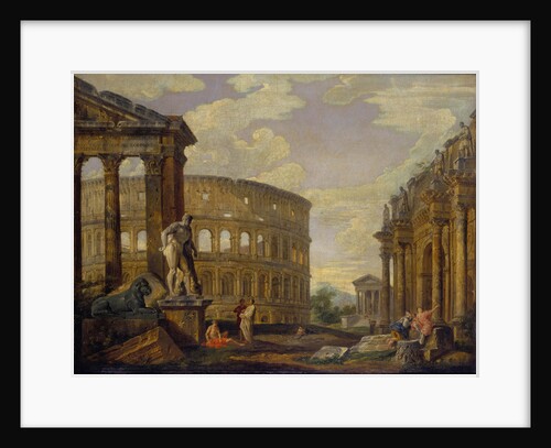 Landscape with Hercules and ruins of ancient Rome by Anonymous