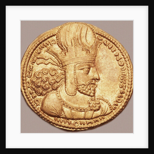 Gold Dinar with Bust of Shapur I the Great by Anonymous