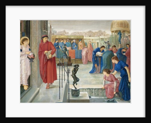Saint Theophilus and the angel. Legend of the Martyrdom of Saint Dorothea by Anonymous