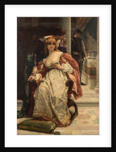 Portia and the Caskets. Scene from the Merchant of Venice by Anonymous