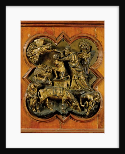 The Sacrifice of Isaac. Panel for doors of the Florence Baptistery by Anonymous
