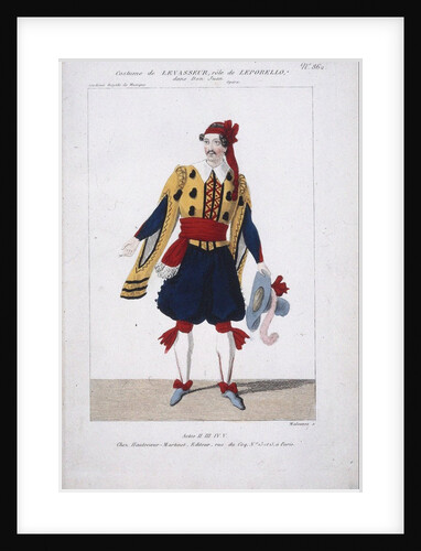 Costume design for the opera Don Juan by Wolfgang Amadeus Mozart by Anonymous