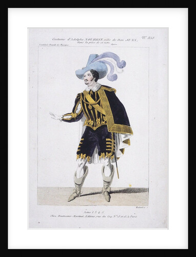 Costume design for the opera Don Juan by Wolfgang Amadeus Mozart by Anonymous