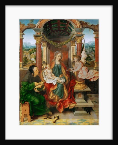 The Madonna and Child with Saint Joseph (Winged Altar, central panel) by Anonymous