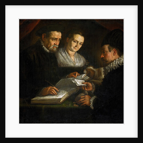 The money-changer Orazio Lago, his wife and a client by Anonymous