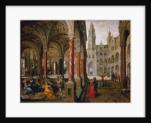 Palace with musicians by Anonymous
