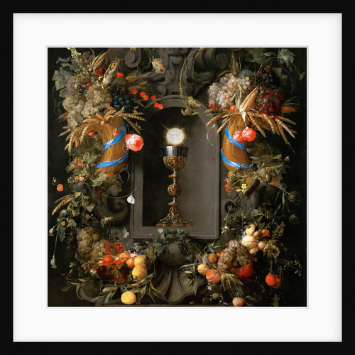 Eucharist in Fruit Wreath by Anonymous