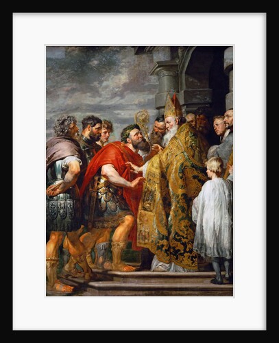 Saint Ambrose and Emperor Theodosius I by Anonymous