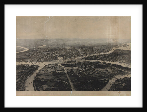 Panorama of St. Petersburg and the surrounding area from the birds eye view by Anonymous