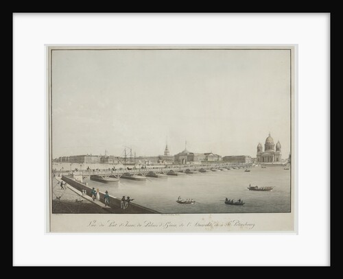 View of the Saint Isaacs Bridge in Petersburg by Anonymous