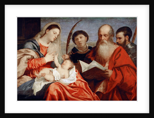 The Virgin and Child with Saints Stephen, Jerome and Maurice by Anonymous