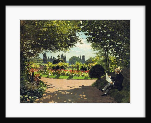 Adolphe Monet in the Garden of Le Coteau at Sainte-Adresse, 1867 by Anonymous