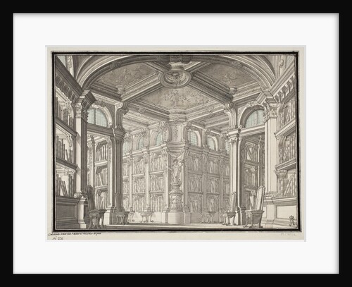 Design for the interior decoration of a Library, Mid of the 18th cen by Anonymous