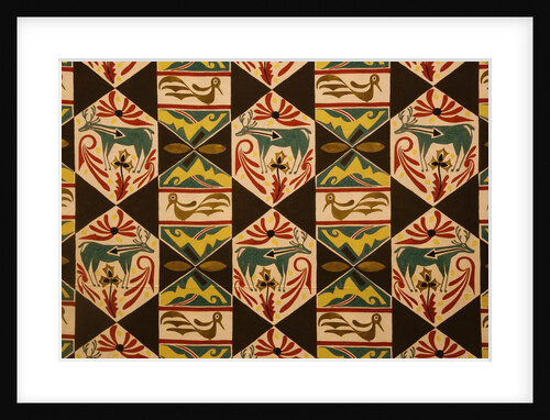 Textile design with American Indian motifs, ca 1923 by Anonymous