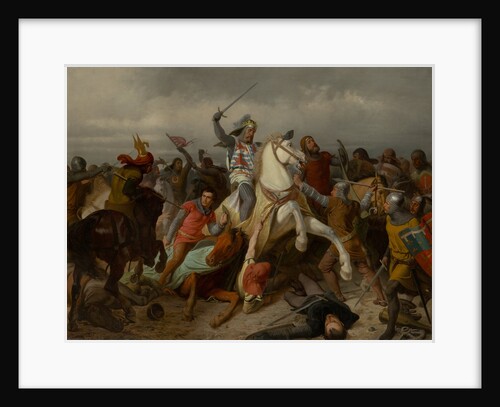 John of Bohemia in the Battle of Crécy, 1860 by Anonymous