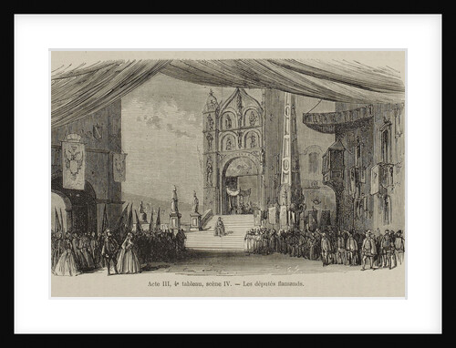Scene from the Opera Don Carlos by Giuseppe Verdi. Paris, Théâtre de lOpéra-Le Peletier, 11.03.1867 by Anonymous