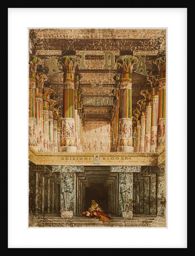 Cover of the vocal score of opera Aida by Giuseppe Verdi, ca 1872 by Anonymous