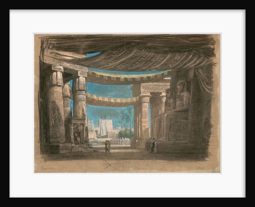 Set design for the Opera Aida by Giuseppe Verdi, Théâtre de lOpéra, Cairo, 24.12.1871, 1871 by Anonymous