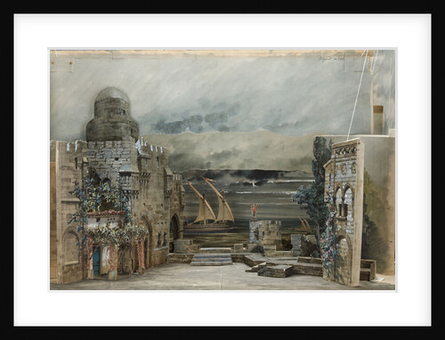 Set design for the Opera Otello by Giuseppe Verdi, Paris, Théâtre national de lOpéra, 12.10.1894, 1 by Anonymous
