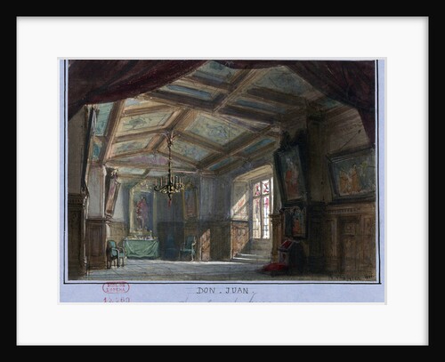 Stage design for the opera Don Giovanni by Wolfgang Amadeus Mozart, Théâtre Lyrique in Paris, May 8, by Anonymous