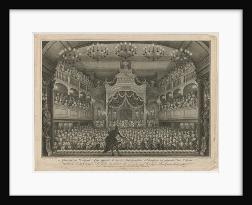 The royal couple at the theater performance in the Amsterdam Schouwburg on June 1, 1768, 1768 by Anonymous