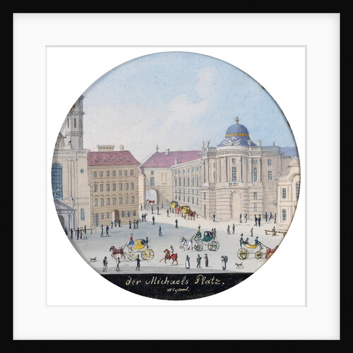 The Saint Michael Square in Vienna, ca 1835 by Anonymous