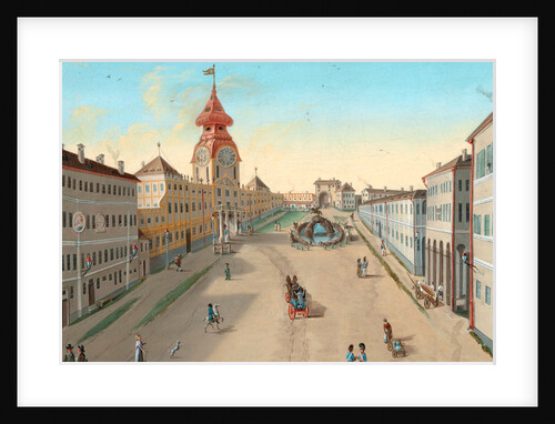 The Mirabell Square in Salzburg (Detail), ca 1810-1815 by Anonymous