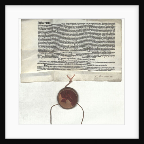 Letter of indulgence offered by Albert, archbishop of Mainz, on the authority of Pope Leo X, 1517 by Anonymous
