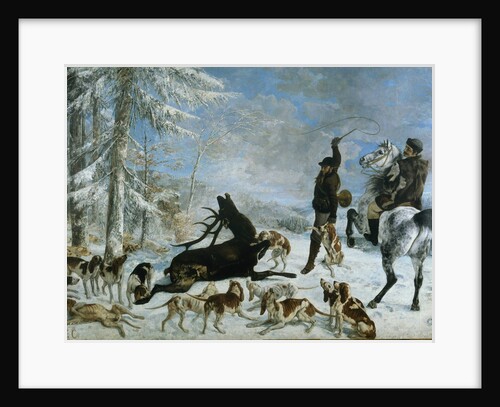 The kill of deer (LHallali au cerf), ca 1867 by Anonymous
