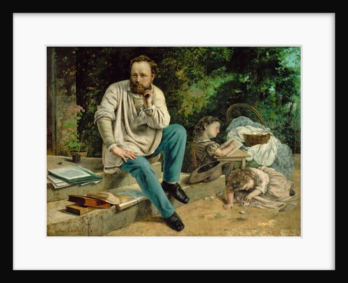 Pierre-Joseph Proudhon and his children, 1865 by Anonymous