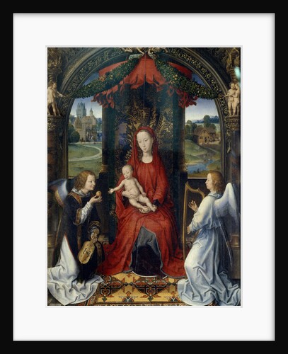 Virgin and Child with Angels. Central Panel of the Pagagnotti Triptych, c. 1480 by Anonymous