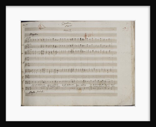 The autograph manuscript: Le nozze di Figaro, Opera buffa in four acts, 1785 by Anonymous