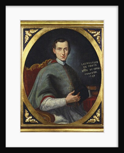 Portrait of the opera librettist and poet Lorenzo Da Ponte as Bishop, 1759 by Anonymous