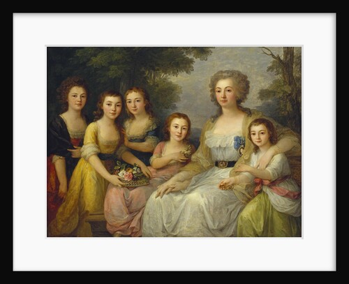 Portrait of Countess Anna Stepanovna Protasova with her Nices, 1788 by Anonymous