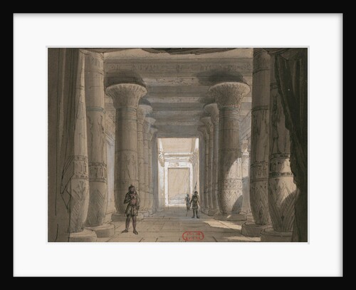 Set design for opera Aida by Giuseppe Verdi. Théâtre de lOpéra, Cairo, 1871 by Anonymous