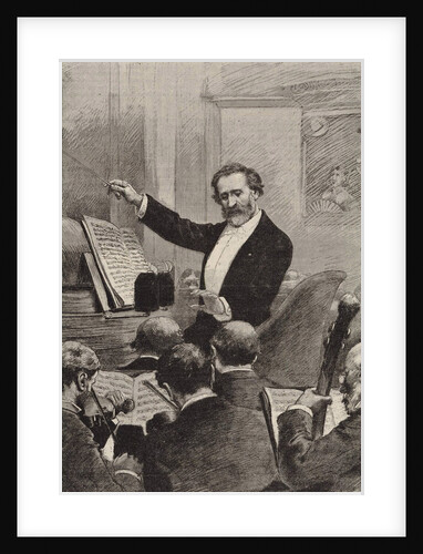Giuseppe Verdi conducting the Paris Opera premiere of Aida at the Palais Garnier on 22 March 1880, 1 by Anonymous