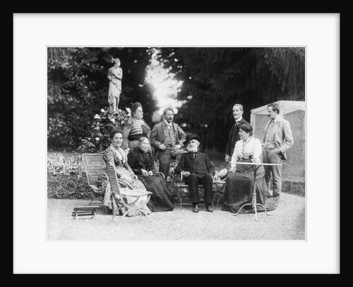 Giuseppe Verdi, his wife Giuseppina Strepponi (on his right), his adopted daughter Maria Carrara Ver by Anonymous