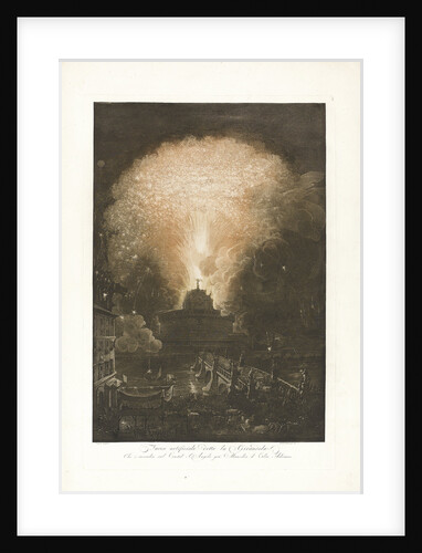 Fuoco Artificiale detto la Girandola (The Fireworks above Castel SantAngelo), ca. 1783 by Anonymous