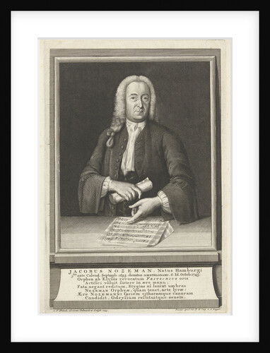 Portrait of the Composer Jacob Nozeman, 1745 by Anonymous