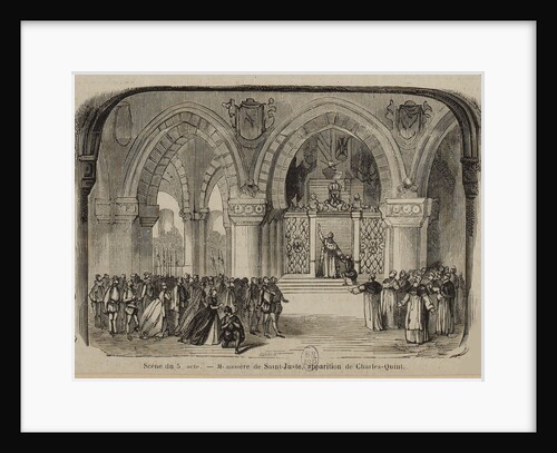 Scene from the Opera Don Carlos by Giuseppe Verdi. Paris, Théâtre de lOpéra-Le Peletier, 11.03.1867 by Anonymous