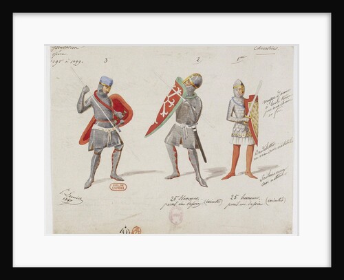 Costume design for the opera Jérusalem by Giuseppe Verdi, on 26 November 1847 by the Paris Opera at by Anonymous