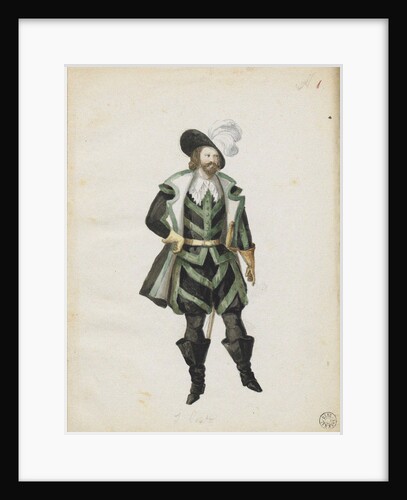 Costume design for the opera Louise Miller by Giuseppe Verdi, Paris Opéra, 02.02.1853, 1853 by Anonymous
