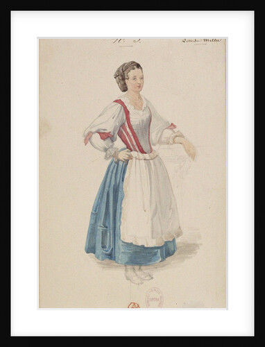 Costume design for the opera Louise Miller by Giuseppe Verdi, Paris Opéra, 02.02.1853, 1853 by Anonymous