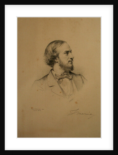 Portrait of the tenor Giovanni Matteo Mario, 1858 by Anonymous