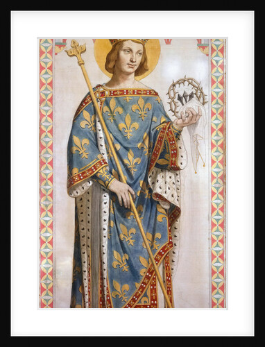 Saint Louis IX of France. Cardboard for the windows of the Chapel of St. Ferdinand, 1842 by Anonymous
