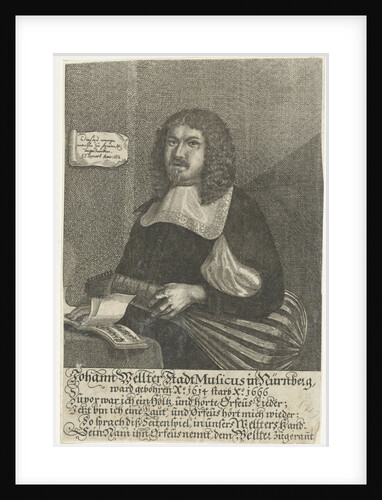 Portrait of the Nuremberg Town Musician Johann Wellter, 1668 by Anonymous