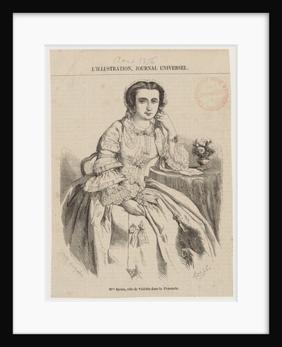 Maria Spezia as Violetta in Opera La Traviata by Giuseppe Verdi, 1856 by Anonymous