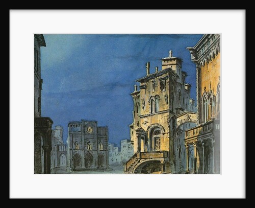 Set design for opera Simon Boccanegra by Giuseppe Verdi, 1881 by Anonymous